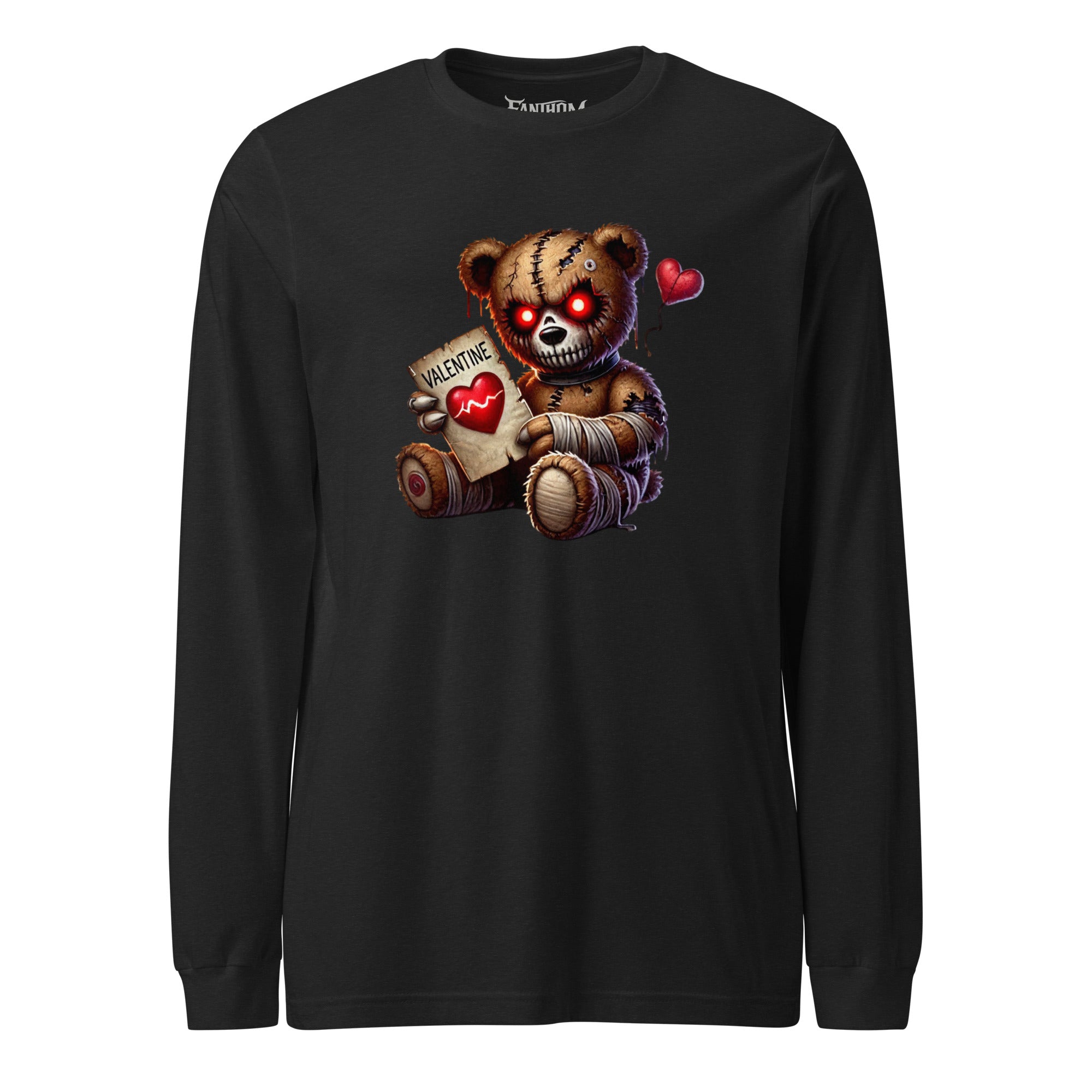 Zombie Teddy Bear Valentine Long Sleeve T-Shirt – Fanthom